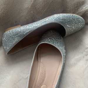 Bedazzled Silver Flats